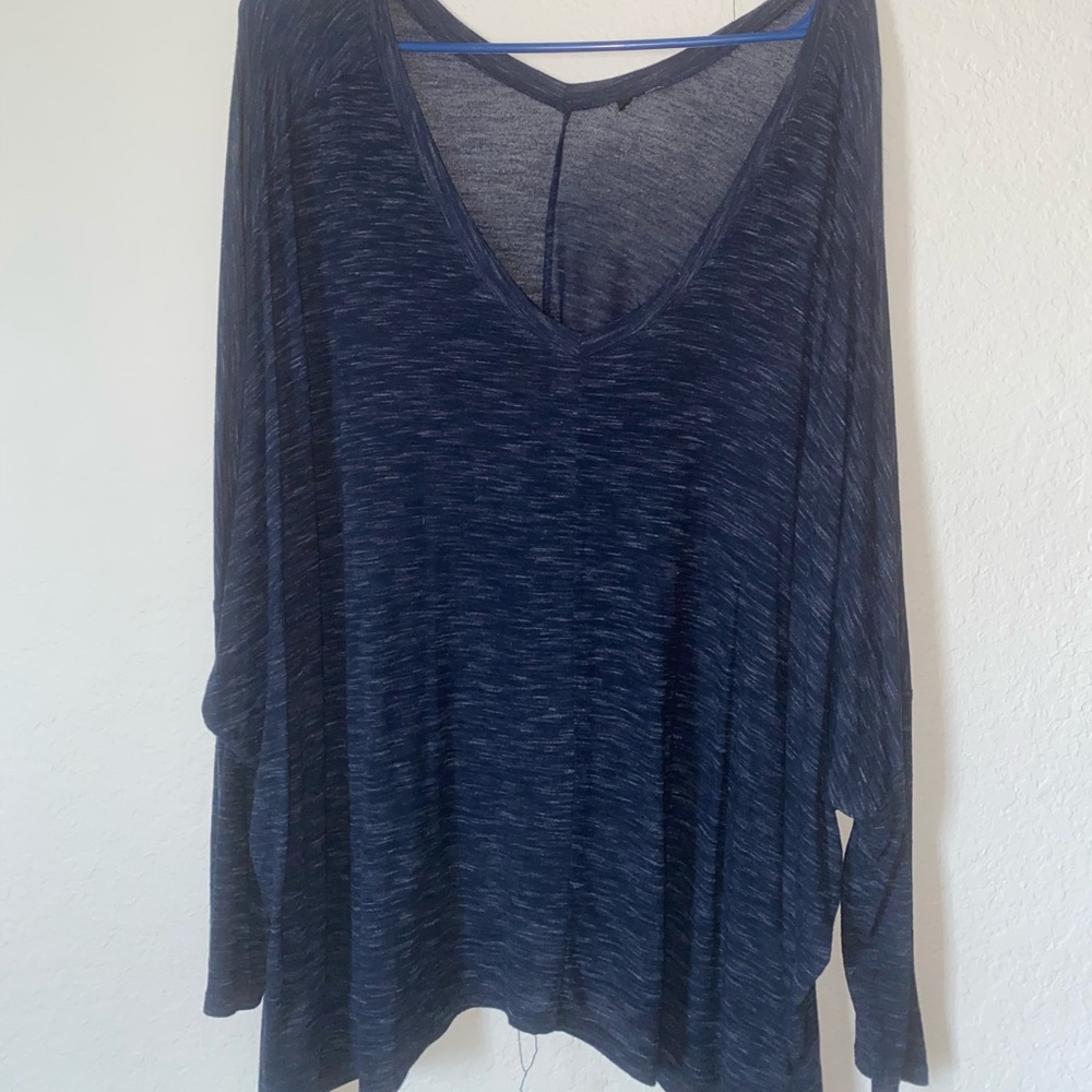 Long sleeve navy blue shirt